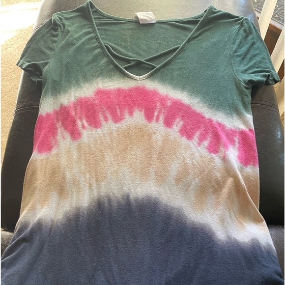 Adorable tie-dye shirt with just enough stretch to make it comfortable. - Picture 3 of 4